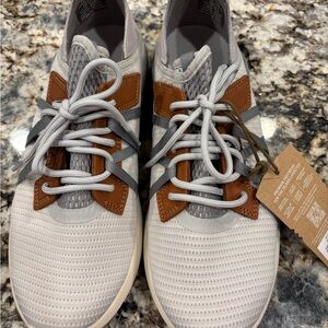OluKai Men's Sneakers in Gray and Brown